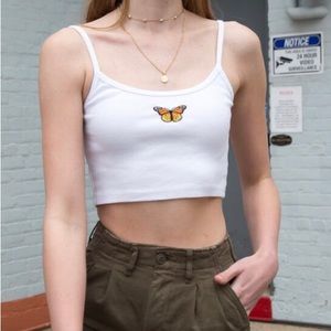 BRANDY MELVILLE SKYLAR BUTTERFLY TANK NWOT
